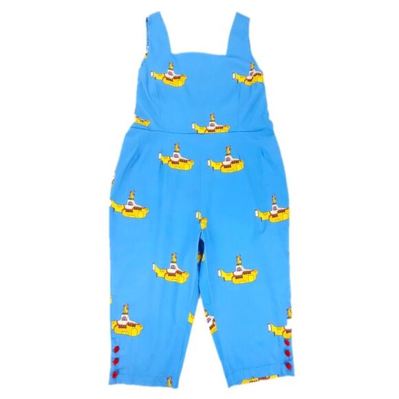 NWT Sarsparilly Beneath The Waves Jumpsuit Yellow Submarine Beatles Novelty 4X - Picture 1 of 11